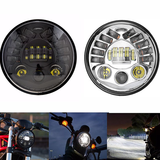 Harley 7inch 70W/40W H/L Dual Beam LED Headlight