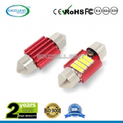 C5W 4 7020SMD Canbus(Red Aluminum)